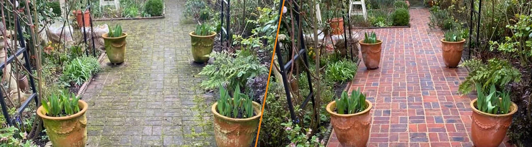 Removing dirt and stains from paving and concrete surfaces